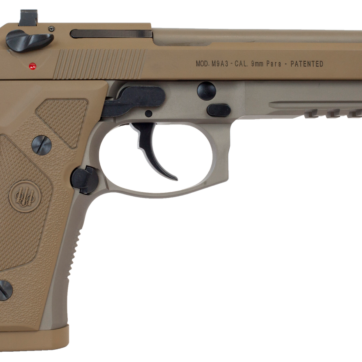 Beretta M9A3 *NY/NJ Compliant 9mm 5.10", Flat Dark Earth Frame Black Steel Slide, 10 rd - Handsguns | American Guns & Ammo