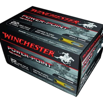 Winchester 42 Max Power Point 22LR 42gr, Hollow Point, 50rd/Box - RIFLES | American Guns & Ammo