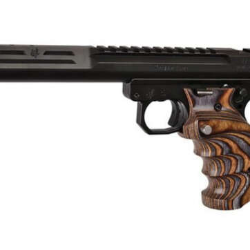 Volquartsen Scorpion .22 LR, 6" Barrel, Target 22 Frame, Brown/Gray Grips, Black Stainless - Handsguns | American Guns & Ammo