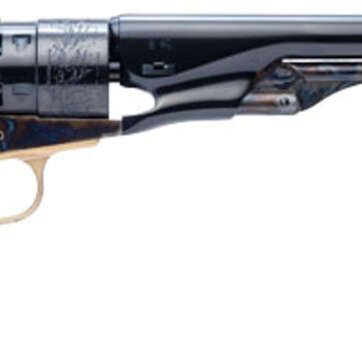 Cimarron 1860 Army Brass Bs/Tg Civillian 8" .44 CB OLD Glory Flag Inlay 44 Remington Magnum - Handsguns | American Guns & Ammo