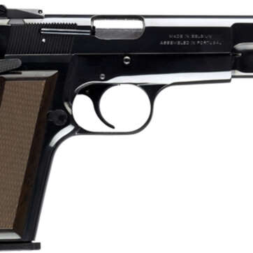 Browning Hi Power Standard 9mm 4.62" Barrel, AS Walnut Grips Blued, 10rd - Handsguns | American Guns & Ammo