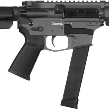 CMMG Banshee 300 MKG 45 ACP 5" Barrel, Sniper Gray, Black Magpul MOE Grip, 6 Position RipBrace, 26rd - Handsguns | American Guns & Ammo