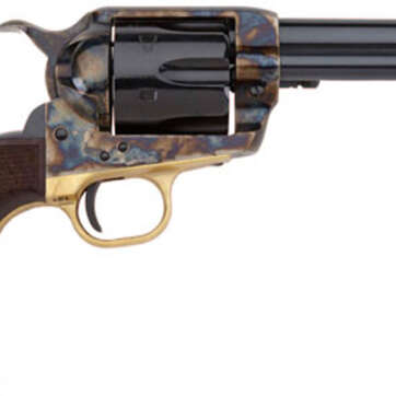 Pietta 1873 GW2 Alchimista II 45 Colt, 5.50" Barrel, Blued Color Case Hardened, Steel Walnut Army Checkered Grip, 6rd - Handsguns | American Guns & Ammo