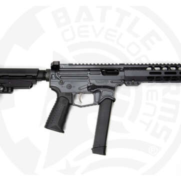 Battle Arms Development Xiphos 9P 9mm, 8" Barrel, SBA3 Brace, Battle Arms Grey, 33rd - Handsguns | American Guns & Ammo