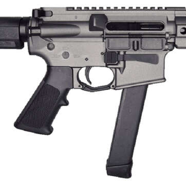 Brigade BM-9 9mm, 5.5" Barrel, Rear Charge, Blade Brace, Tungsten Gray, 33rd - Handsguns | American Guns & Ammo