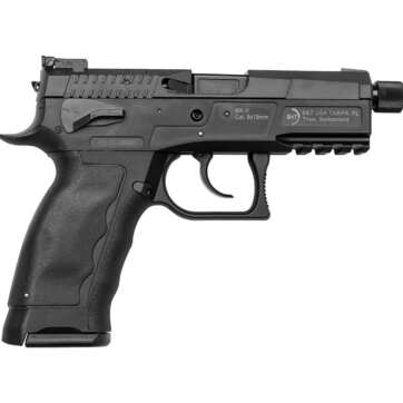 B&T MK-II 9mm, 4.3" Threaded Barrel, Shield RMS Footprint, Black, 17rd - Handsguns | American Guns & Ammo