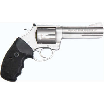Charter Arms Pitbull 9mm, 4.2" Barrel, Black Rubber Grip, Stainless, 5rd - Handsguns | American Guns & Ammo