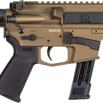 CMMG Banshee 300 MK17 9mm 5" 21+1 Burnt Bronze Cerakote Receiver CMMG 6 Position RipBrace Stock - Handsguns | American Guns & Ammo
