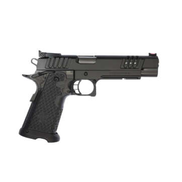 STI Staccato XL 9mm, 5.4" Bull Barrel, Fiber/Adj. Sights, Black DLC, 17/20rd - Handsguns | American Guns & Ammo