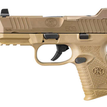 FN FN509 Compact Tactical 9mm, 4.3" Threaded Barrel, Flat Dark Earth, Suppressor-Height Night Sights, Optics Ready, 3x10rd Mags - Handsguns | American Guns & Ammo