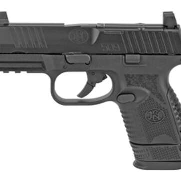 FN 509 Compact MRD 9mm, 3.7" Barrel, FN Optics Mounting System, Black, 12rd/15rd - Handsguns | American Guns & Ammo