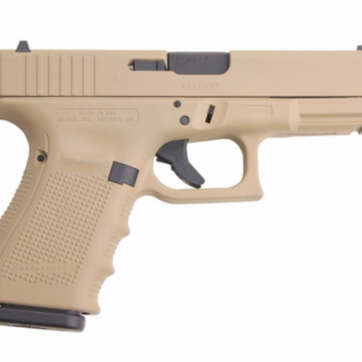 Glock 19 Gen4 9mm, 15rd, 4" Barrel, Desert Sand Hot Cerakote Finish 15 Rd Mag - Handsguns | American Guns & Ammo