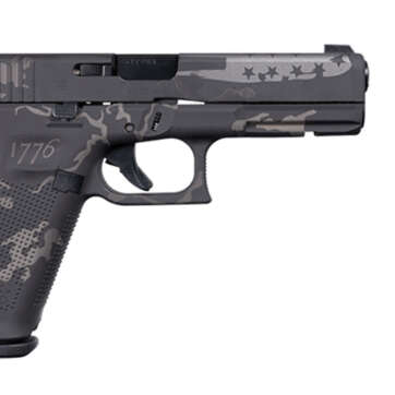 Glock 17 Gen 5 9mm, Apollo Custom, 4.5" Barrel, Black & Gray Flag W/1776 Camo, 3x 17rd - Handsguns | American Guns & Ammo