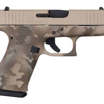 Glock 43x Sub Compact 9mm, Apollo Custom, 3.4" Barrel, Desert Multicam, 2x 10rd - Handsguns | American Guns & Ammo