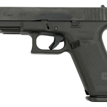 Glock 17 Gen 5 9mm USA Made, 4.49" Barrel, Contrast Sights, Black, 17rd - Handsguns | American Guns & Ammo
