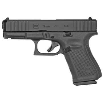 Glock G19 Gen5 USA 9mm, 4" Barrel, Fixed Sights, Black, 15rd - Handsguns | American Guns & Ammo