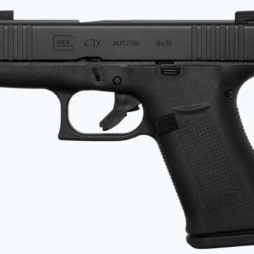 Glock 43X 9mm, 3.41" Barrel, Glock Night Sights, Black, 2x 10rd - Handsguns | American Guns & Ammo