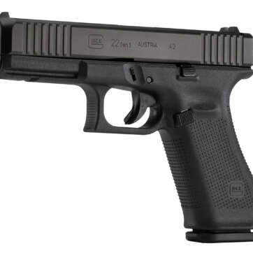 Glock 22 Gen5 .40 S&W, 4.49" GMB, Fixed Sights, Flared Magwell, Black, 10rd - Handsguns | American Guns & Ammo