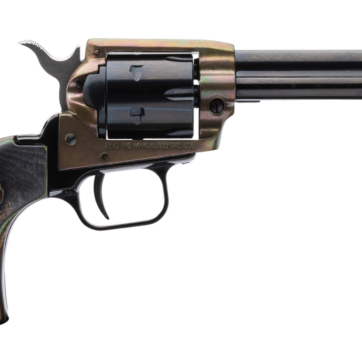 Heritage Rough Rider .22 LR, 3.5" Barrel, Case Hardened, Green Laminate Bird Head, 6rd - Handsguns | American Guns & Ammo