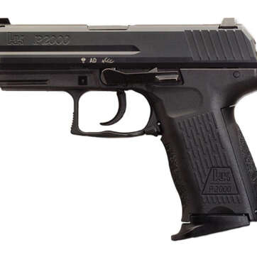 HK P2000 V3 Compact 9mm, 3.66" Barrel, Decocker, Adj. 3-Dot Sights, Black, 10rd - Handsguns | American Guns & Ammo