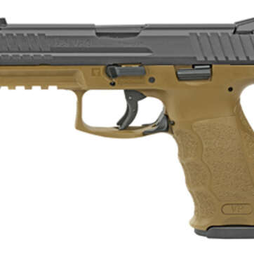 HK VP9 9mm, 4" Barrel, 3-Dot Contrast Sights, Black/FDE, 17rd - Handsguns | American Guns & Ammo