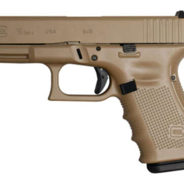 Glock G19 Gen4 9mm, 15rd, FS, Combat Coyote Tan Cerakote - Handsguns | American Guns & Ammo