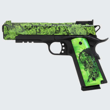 Iver Johnson 1911A1 Eagle LR Zombie .45 ACP, 5" Barrel, Black, 8rd - Handsguns | American Guns & Ammo