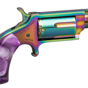 NAA Magenta Mini Magnum TALO Exclusive 22 Mag 1 1/8" Barrel, Titanium Rainbow Coating - Handsguns | American Guns & Ammo
