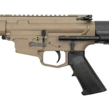 MCM DS9-S 9mm, 5" Barrel, MP5 Mag, FDE Cerakote, Strike Ind. PDW Brace - Handsguns | American Guns & Ammo