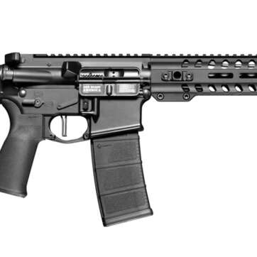 Patriot Ordnance Factory Minuteman 556NATO, 10.5" Barrel, 9" Renegade Rail, Carbine Length Low Pro DI Gas Block, Aluminum Frame, Anodized Black, 30 Rounds - Handsguns | American Guns & Ammo