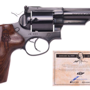 Ruger GP100 Jeff Quinn Limited Edition .44 Special, 4.2" Barrel, Hogue Walnut Grips, Polished Blued, 5rd - Handsguns | American Guns & Ammo
