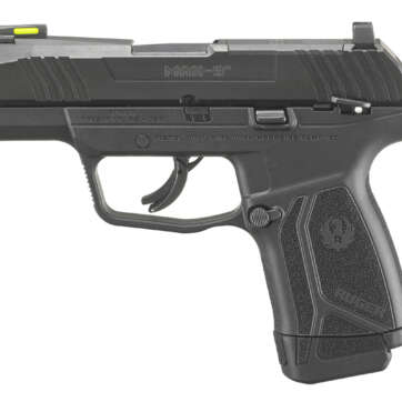 Ruger, MAX-9, Semi-automatic, Striker Fired, Sub-Compact, 9mm, 3.2" Barrel, Black Oxide Finish, Polymer Frame, Thumb Safety, Optic Ready, Front TFO Night Sight, 10Rd, 2-10Rd Magazines - Handsguns | American Guns & Ammo