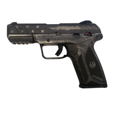Ruger Security 9 9mm, 4" Barrel, 15rd, Distressed American Flag Cerakote - Handsguns | American Guns & Ammo