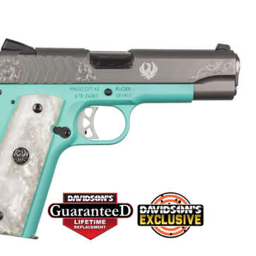 Ruger SR1911 Commander 9mm, 4.25" Barrel, Lightweight Robin Egg/SS Finish, 9rd Mag - Handsguns | American Guns & Ammo