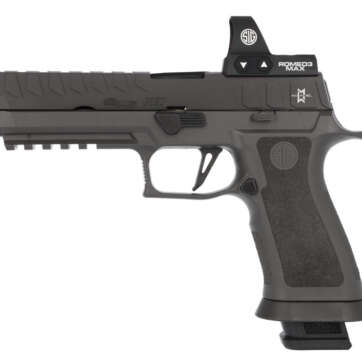 Sig Sauer, P320 X5, Semi-automatic, Striker Fired, Full Size, 9mm, 5" Barrel, Polymer Frame, Black Color, Ambidextrous Controls, Fiber Optic Sights, Sig Romeo 3 Max Red Dot Sight, 21Rd, 4 Magazines - Handsguns | American Guns & Ammo