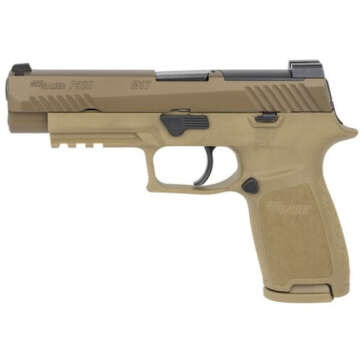 Sig P320-M17 9mm, 4.7" Barrel, No Manual Safety, Coyote, Mag Coupon, 1x 17rd - Handsguns | American Guns & Ammo