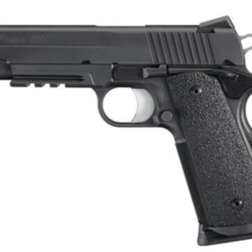 SIG 1911 45 ACP 5IN TAC OPS BLK SAO Siglite Ergo XT Grip (4) 8RD Steel MAG Traditional Slide - Handsguns - American Guns & Ammo