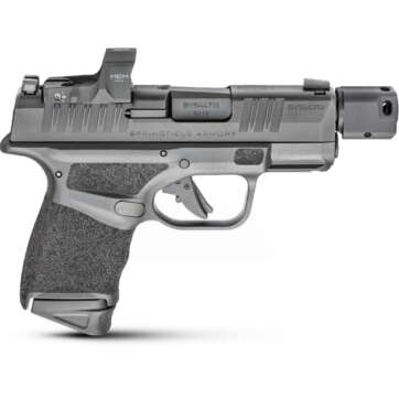 Springfield, Hellcat RDP, Semi-automatic, Striker Fired, Sub-Compact, Optics Ready, 9mm, 3.8" Barrel Compensator, Polymer Frame, Textured Grips, Tritium Night Sights, No Thumb Safety 2 Mags, 13Rd, Black, Includes HEX Wasp Red Dot - Handsguns | American Guns & Ammo