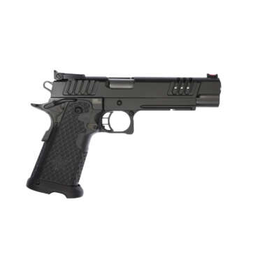Staccato XL 9mm, 5.4" Stainless Bull Barrel, G2, Dawson Fiber Optic, DLC Finish, 17rd/20rd - Handsguns | American Guns & Ammo