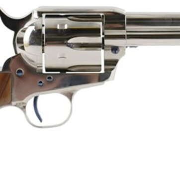 Standard Mfg Single Action Revolver 45 Colt 4.75" Barrel, Nickel Plated, Walnut 2 Pc Grip - Handsguns | American Guns & Ammo