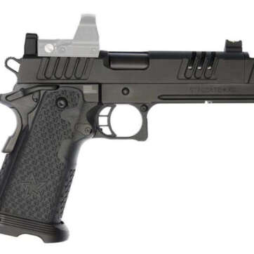 Staccato XC 9mm, 5" Island Compensated Barrel, Tactical DUO Sights, Black DLC, 18/21rd - Handsguns | American Guns & Ammo