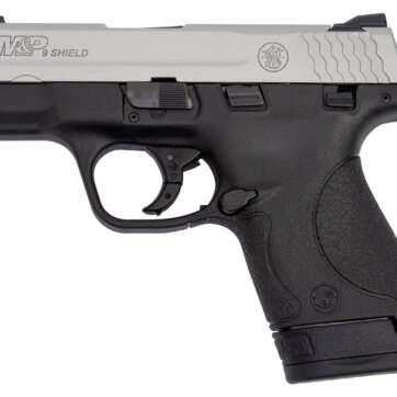 Smith & Wesson M&P9 Shield 9mm, 3.1" Barrel, Black/Satin Aluminum, 8rd - Handsguns | American Guns & Ammo