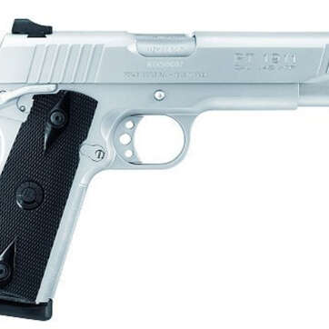 Taurus PT1911 .38 Super, 5" Barrel, Black Checkered Grips, Stainless Finish, 9rd - Handsguns | American Guns & Ammo