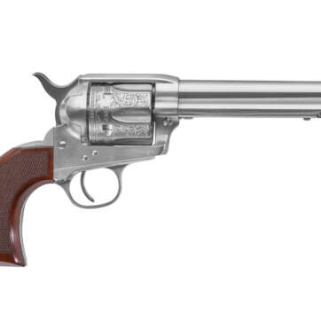 Uberti 1873 Cattleman El Patron Belleza Limited Edition, 45 Colt, 5.5", Walnut Grip, Stainless Finish - Handsguns | American Guns & Ammo