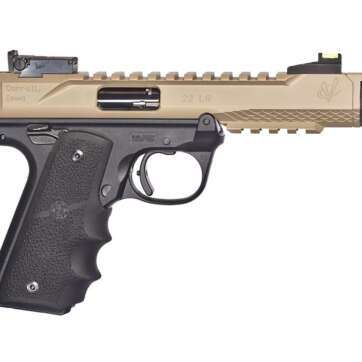 Volquartsen Black Mamba, 4.5" Barrel, Hi-Viz Front Sight, Single Port Comp, Cerakote, Flat Dark Earth - Handsguns | American Guns & Ammo