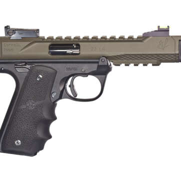 Volquartsen Black Mamba, 4.5" Barrel, Hi-Viz Front Sight, Single Port Comp, Cerakote OD Green - Handsguns | American Guns & Ammo