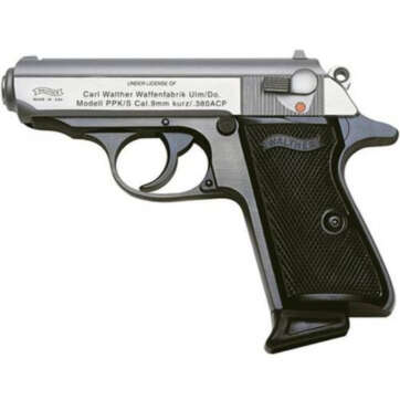 Walther PPK/S .380 ACP, 3.30" Barrel, Black Frame, Stainless Slide, 7rd - Handsguns | American Guns & Ammo