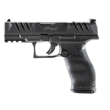 Walther, PDP, Optics Ready, Semi-automatic, Polymer Frame, Striker Fired, Full Size Frame, 9mm, 4" Barrel, Black, Adjustable Rear Sight, 18Rd - Handsguns | American Guns & Ammo