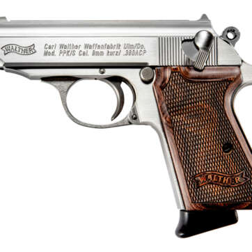 Walther PPK/S .380 ACP, 3.3" Barrel, Stainless, Walnut, 7rd - Handsguns | American Guns & Ammo