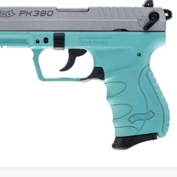 Walther PK380 .380ACP 3.66" Barrel SS Slide, Angel Blue Frame Used - Handsguns - American Guns & Ammo